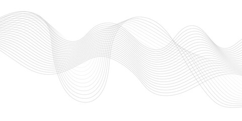Abstract wave blend lines on transparent background. Design for banner, wallpaper, background and many more. Undulate Grey Wave Swirl, frequency sound wave, twisted curve lines with blend effect.	
