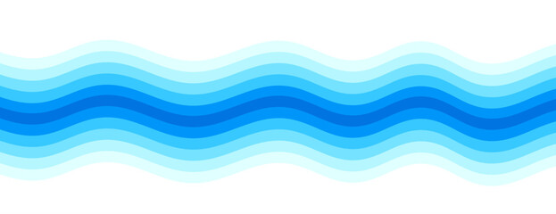 Fototapeta premium abstract and clean flowing wavy line blue banner design