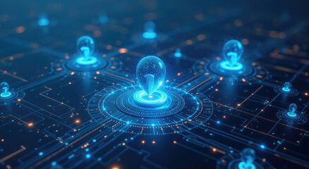 Cybersecurity in Action: Futuristic AI Defense Shields Protecting Financial Hubs