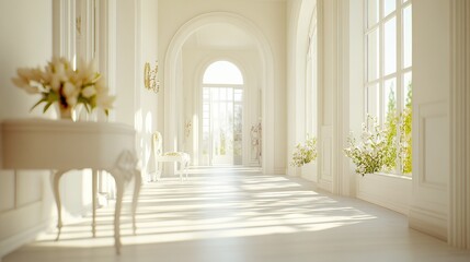 Bright and Elegant Hallway with Natural Light