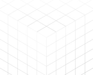 3d style geometric cube grid line pattern background
