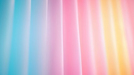 Soft pastel fabric drapes in gradient colors