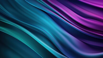 Obraz premium Vibrant flowing silk waves in cool and warm tones