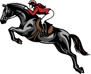 Illustration of Show Jumping Horse