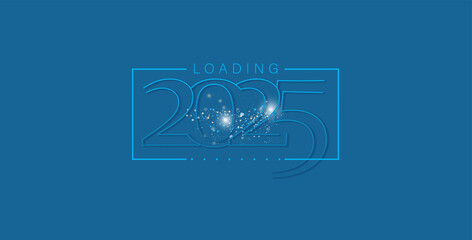 illustration celebrating New Year 2025 with a stunning design for 2025, featuring festive elements and vibrant colors