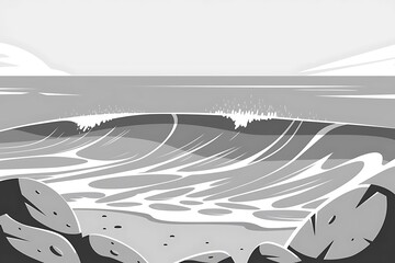 background with waves