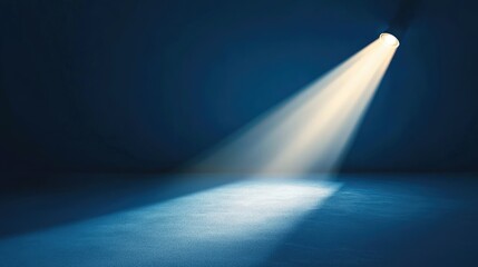 Single Spotlight Illuminating Dark Space