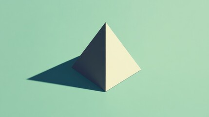 Simple Geometric Pyramid on Soft Background