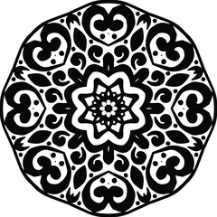 Mandala Flower of Life Circular Pattern in the Form of a Mandala Decorative Ornament in Ethnic Oriental Style.