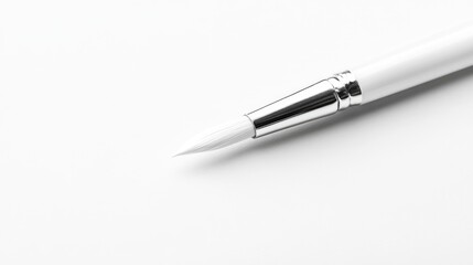 Close-up of White Paintbrush on Clean Surface