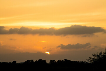 sunset in the mountains