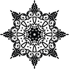 Mandala Patterns Easy Circular Pattern in the Form of a Mandala Decorative Ornament in Ethnic Oriental Style.