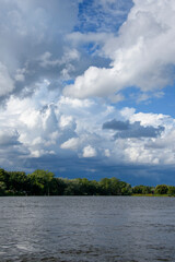 river and clouds