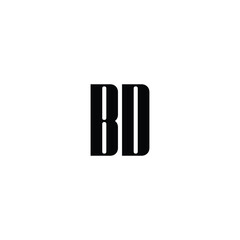 BD monogram logo design letter text name symbol monochrome logotype alphabet character simple logo