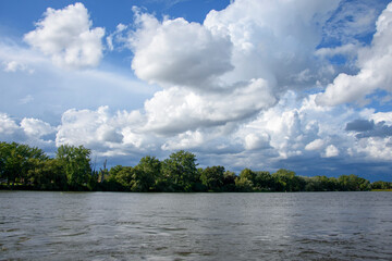 clouds over the river