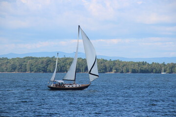 Fototapeta premium Colchester Causeway Recreation Path, Lake Champlain Vermont