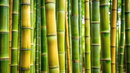 Fototapeta premium Tall bamboo stems with nodes