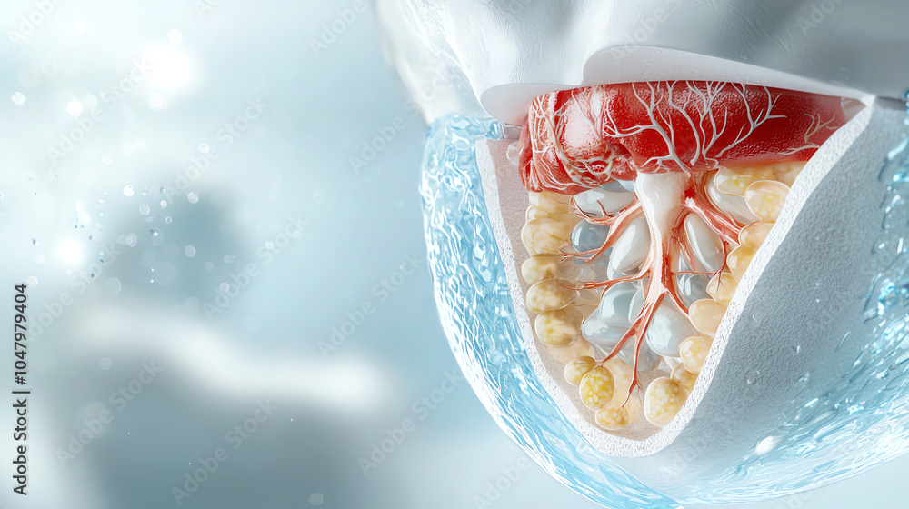 Poster exploring the intricate structure of human anatomy a 3d visualization of vascular and nervous system