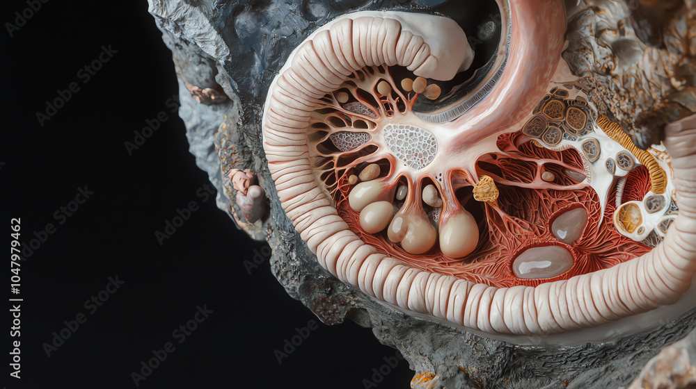 Poster exploring the intricacies of biological structures a close-up of organic formations in nature