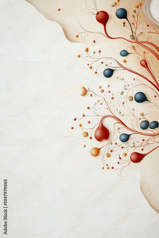 Poster organic flow a harmonious blend of color and form in abstract art