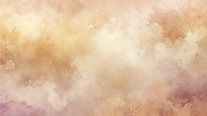 Dreamy abstract watercolor clouds in warm tones