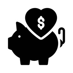 Piggy Bank glyph icon