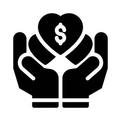 Open Hands glyph icon