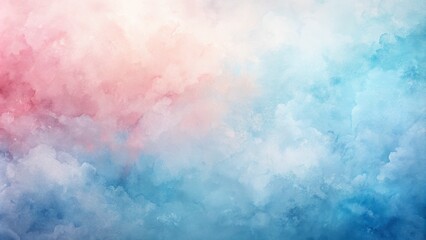 Obraz premium Dreamy watercolor sky in pink and blue hues