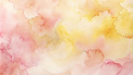 Fototapeta premium Pastel watercolor abstract background in pink and yellow