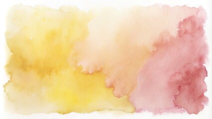 Fototapeta premium Watercolor abstract background in yellow and pink hues
