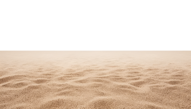 sand dunes in the desert border isolated on transparent background cutout