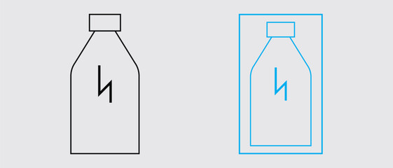 Energy drink can icon vector on PNG background. vector illustration.