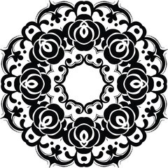 Flower Mandala Coloring Pages Circular Pattern in Form of Mandala With Flower for Henna, Mehndi, Tattoo, Decoration Decorative Ornament in Ethnic Oriental Style.
