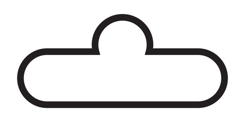 euro hook icon vector. flat style euro hook vector illustration on white background.