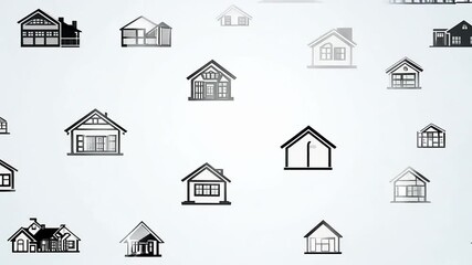 black House Set vector symbols icons houses home icon building estate architecture symbol real illustration roof property construction three-dimensional residential housing window buy signs concept b
