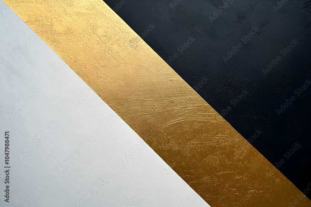 Poster elegant and minimalist backdrop with gradient gold stripe and sharp black accent