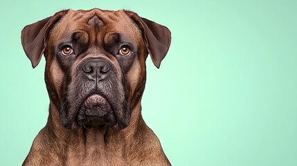 Obraz premium Closeup Portrait of a Brown Dog with Serious Expression