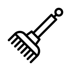 Rake line icon