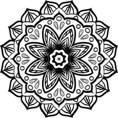 Mandala Coloring Online Circular Pattern in the Form of a Mandala Decorative Ornament in Ethnic Oriental Style.