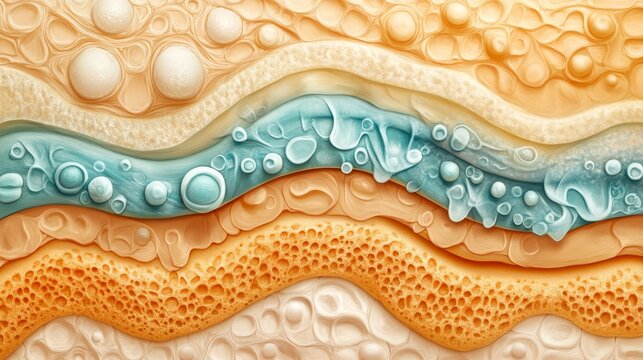 Abstract Skin Epidermis Layers   Stratum Corneum  Granulosum  Spinosum  Basale