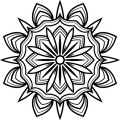 Mandala Patterns Easy Circular Pattern in the Form of a Mandala Decorative Ornament in Ethnic Oriental Style.