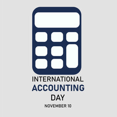 vector graphic of International Accounting Day good for national International Accounting Day celebration. flat design. flyer design.flat illustration.