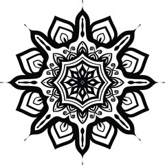 Mandala Patterns Circular Pattern in Form of Mandala With Flower for Henna, Mehndi, Tattoo, Decoration Decorative Ornament in Ethnic Oriental Style.