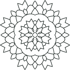 Mandala Art Circular Pattern in the Form of a Mandala Decorative Ornament in Ethnic Oriental Style.