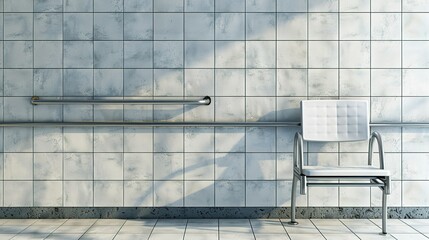 User-Centric Restroom: Disability-Friendly Design with Handrails, Bars, and Bench for Enhanced Hygiene