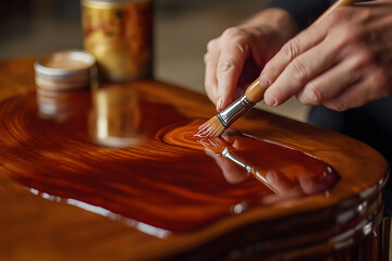 Traditional Japanese lacquerware being polished by hand, showcasing artisan craftsmanship and attention to detail
