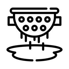 Colander line icon