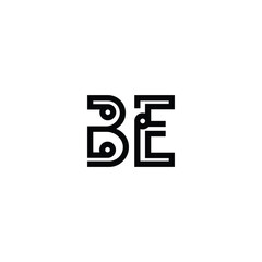BE monogram logo design letter text name symbol monochrome logotype alphabet character simple logo