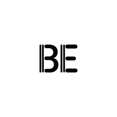 BE monogram logo design letter text name symbol monochrome logotype alphabet character simple logo