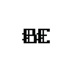 BE monogram logo design letter text name symbol monochrome logotype alphabet character simple logo